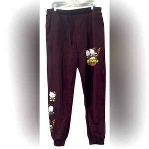 My Hero Academia and Hello Kitty Unisex Graphic Jogger Pants XL (40/42) NWOT